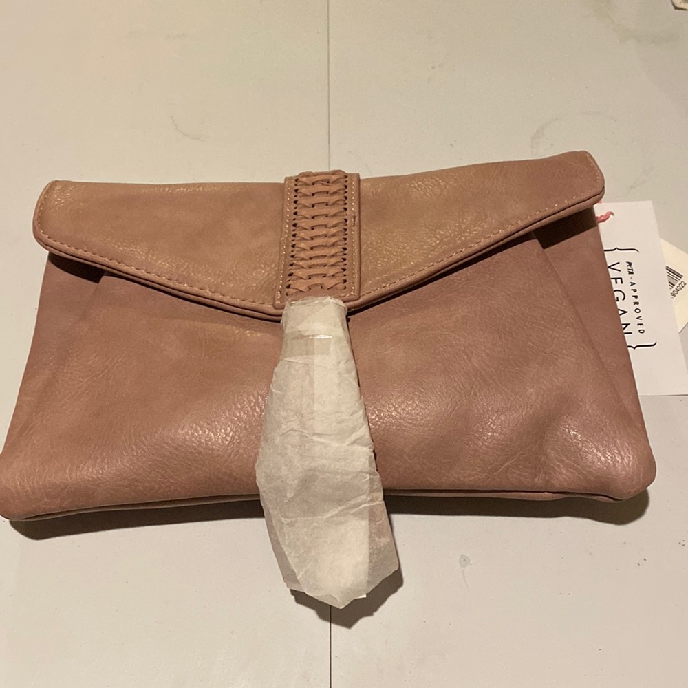 Handbag Republic Contemporary Pink PETA Approved Vegan Crossbody/Clutch  NWT